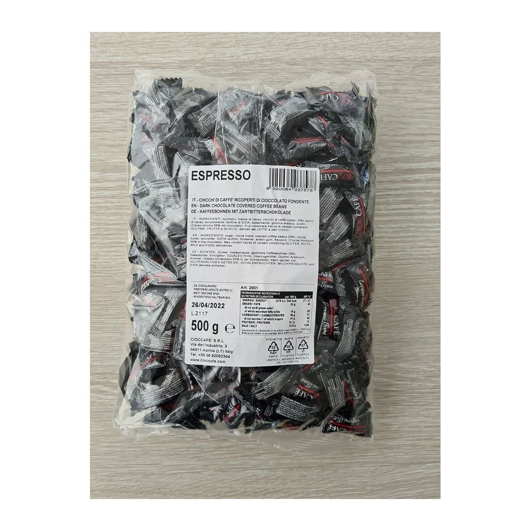 Chicchi di Caffè Ricoperti di Cioccolato Fondente 500g, vista 5