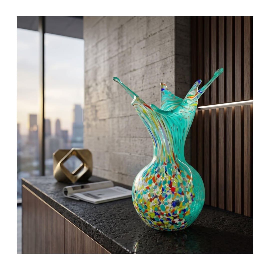 Vaso in Vetro di Murano Originale 20 cm, vista 7
