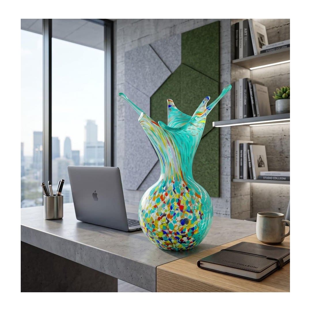 Vaso in Vetro di Murano Originale 20 cm, vista 8