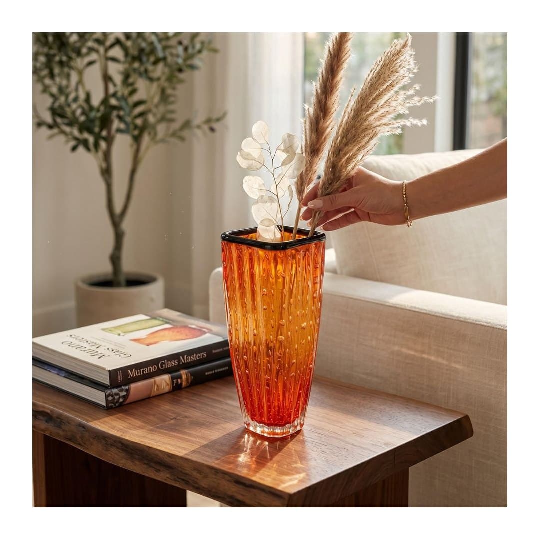 Vaso in Vetro di Murano Originale 30 cm, vista 7