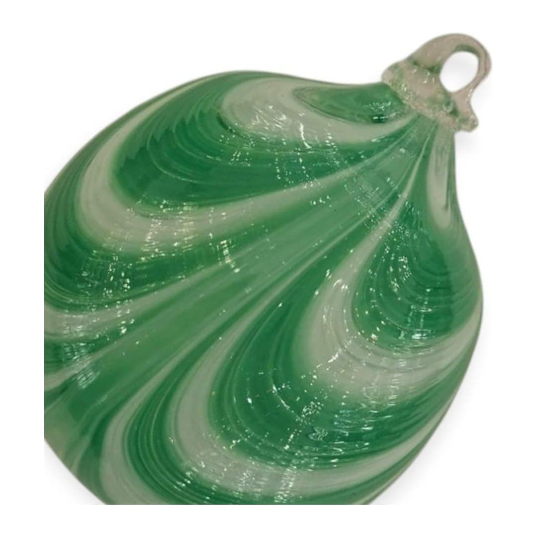 Palla di Natale in Vetro di Murano Originale 10x12 cm, vista 2
