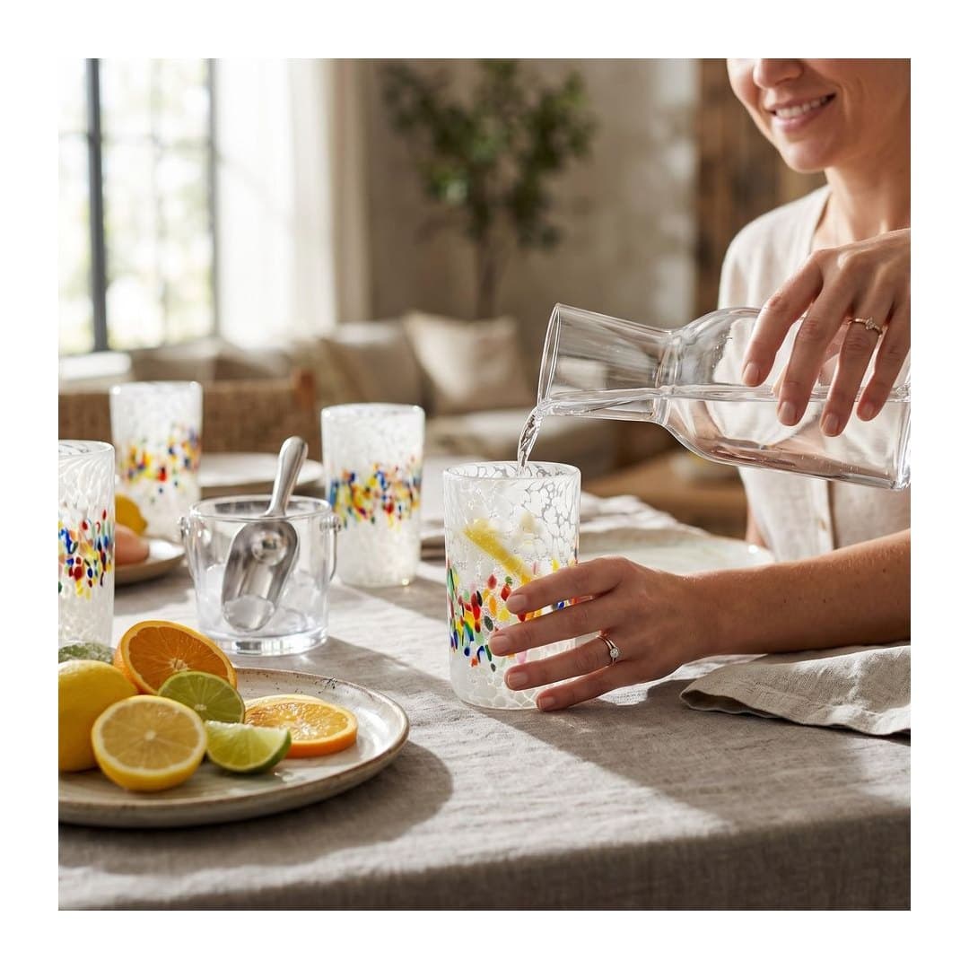 Set 6 Gotti Bicchieri Acqua 250 ml Vetro di Murano, vista 8