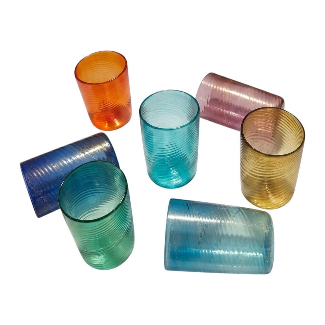 Vetro di Murano Originale Set 6 Bicchieri Tumbler, vista 3