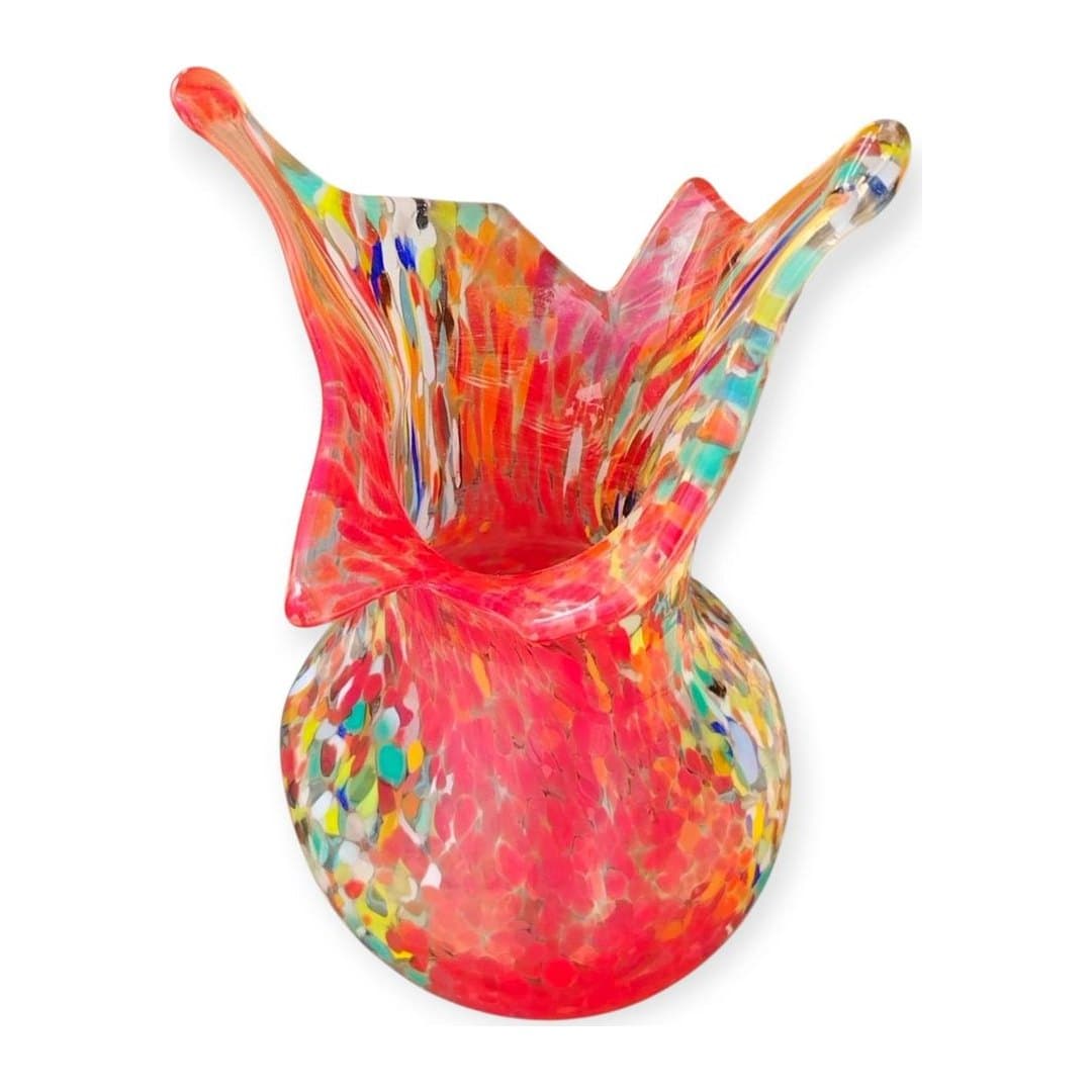 Set 3 Vasi in Vetro di Murano Originale H 20 cm, vista 4