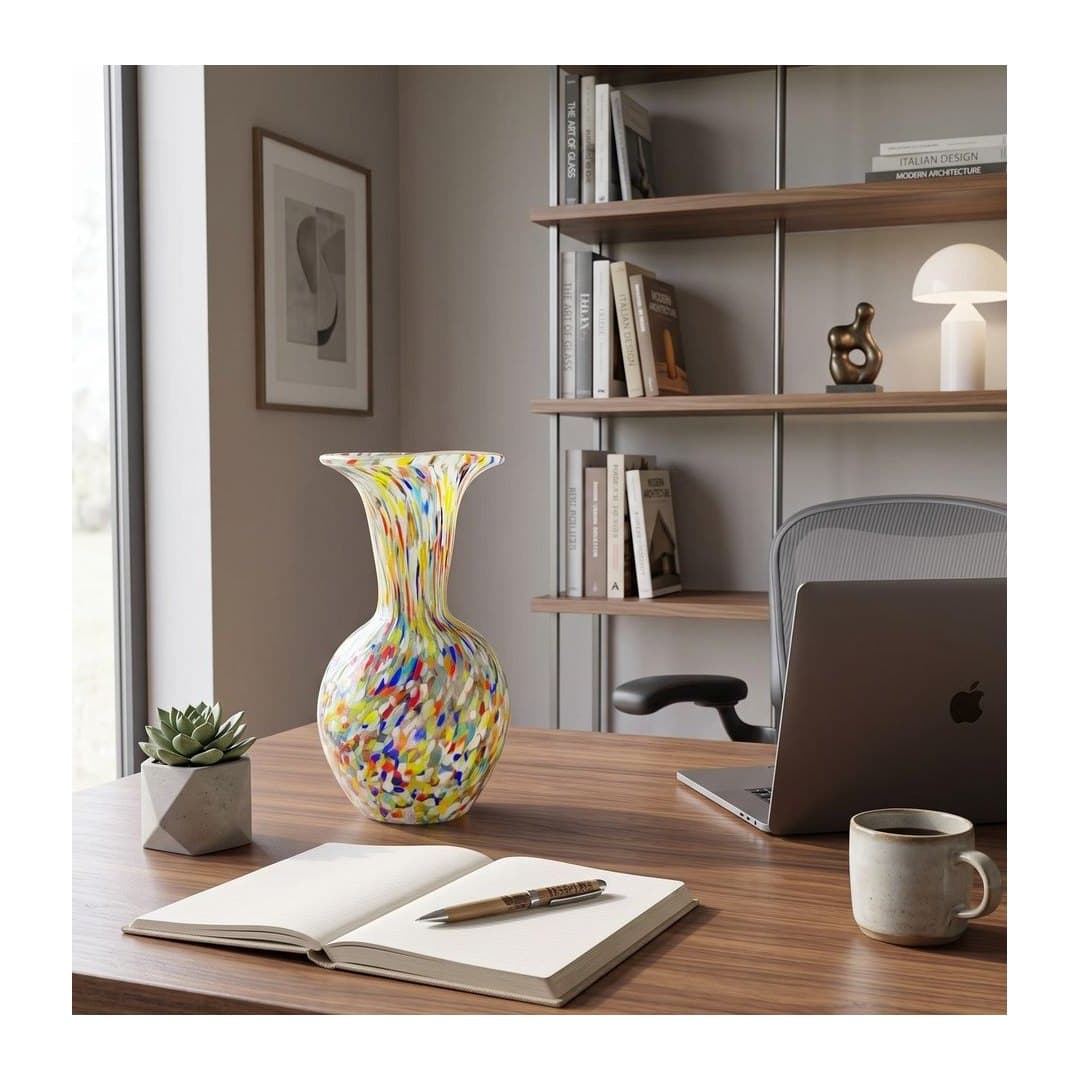 Vaso in Vetro di Murano Originale H 17 cm, vista 8