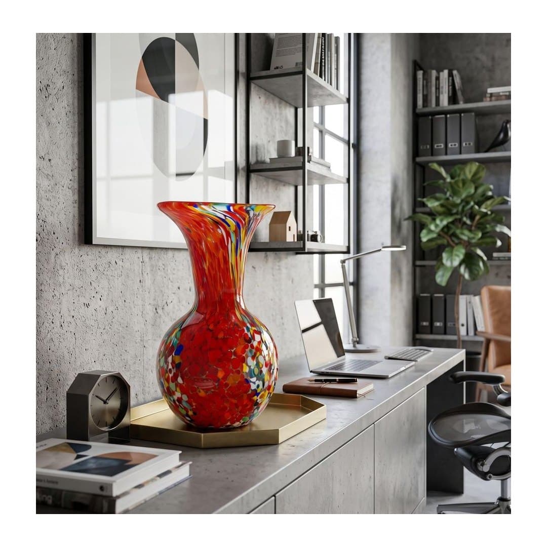 Vaso in Vetro di Murano Originale H 17 cm, vista 7