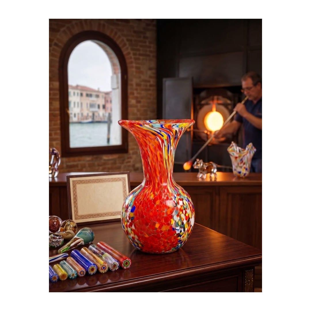 Vaso in Vetro di Murano Originale H 17 cm, vista 8
