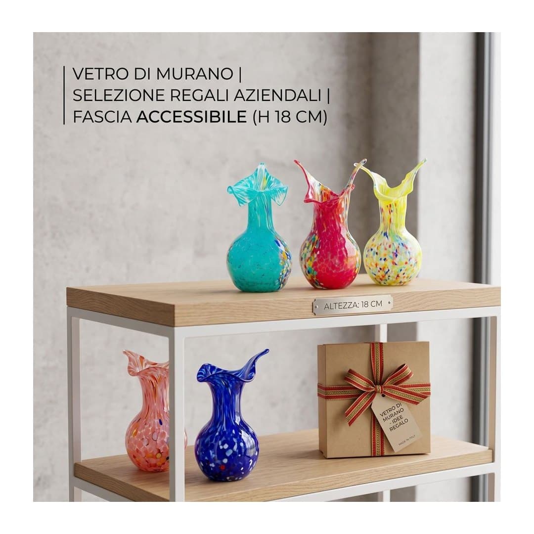 Vaso in Vetro di Murano Originale 20 cm, vista 8
