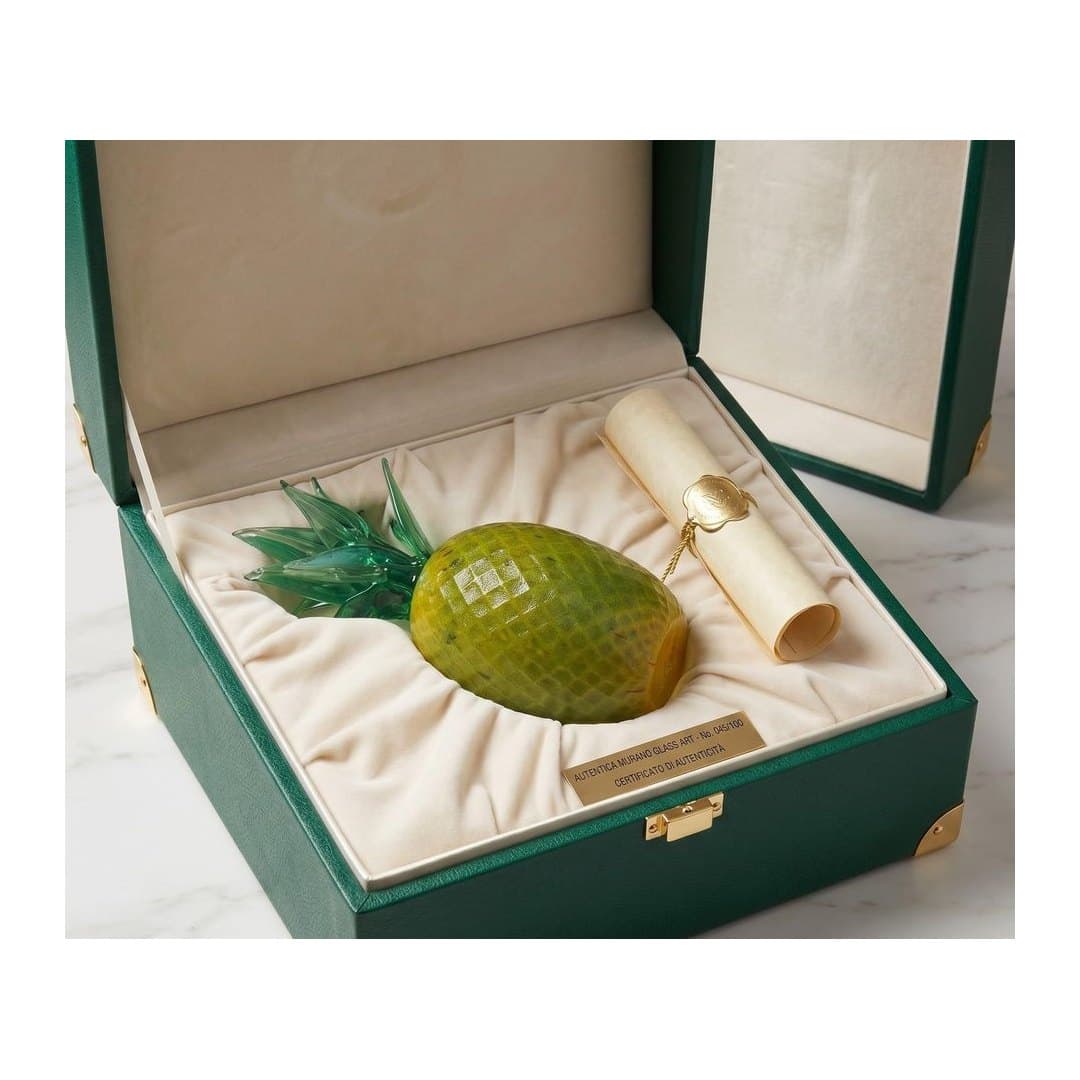 Scultura Ananas in Vetro di Murano Certificato 28 cm, vista 7