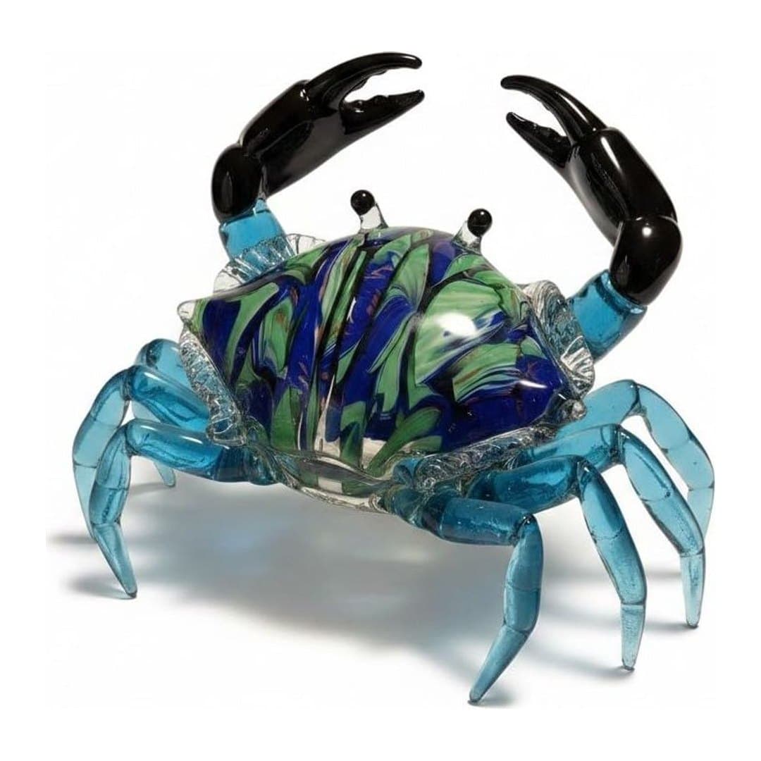 Scultura Artistica Granchio Reale in Vetro di Murano 36×32×20 cm
