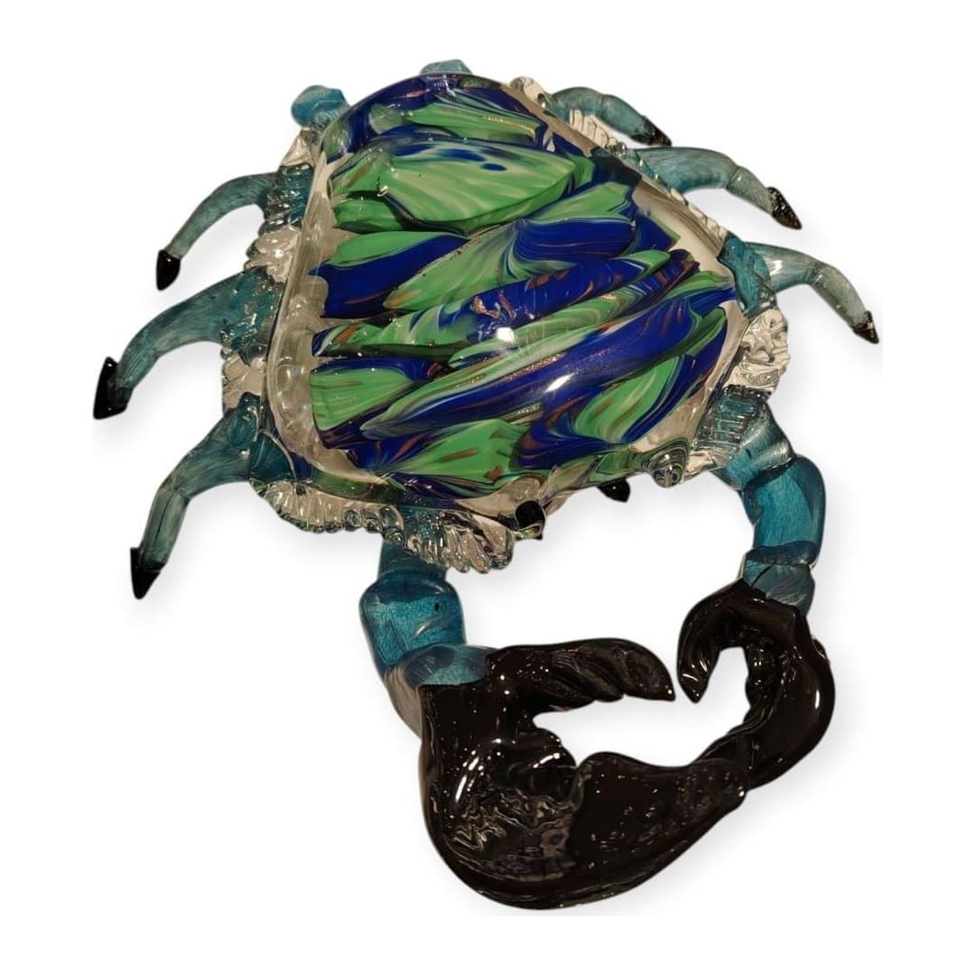 Scultura Artistica Granchio Reale in Vetro di Murano 36×32×20 cm, vista 2