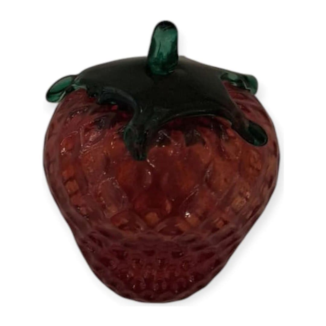 Fragola d'Arte in Vetro Soffiato di Murano