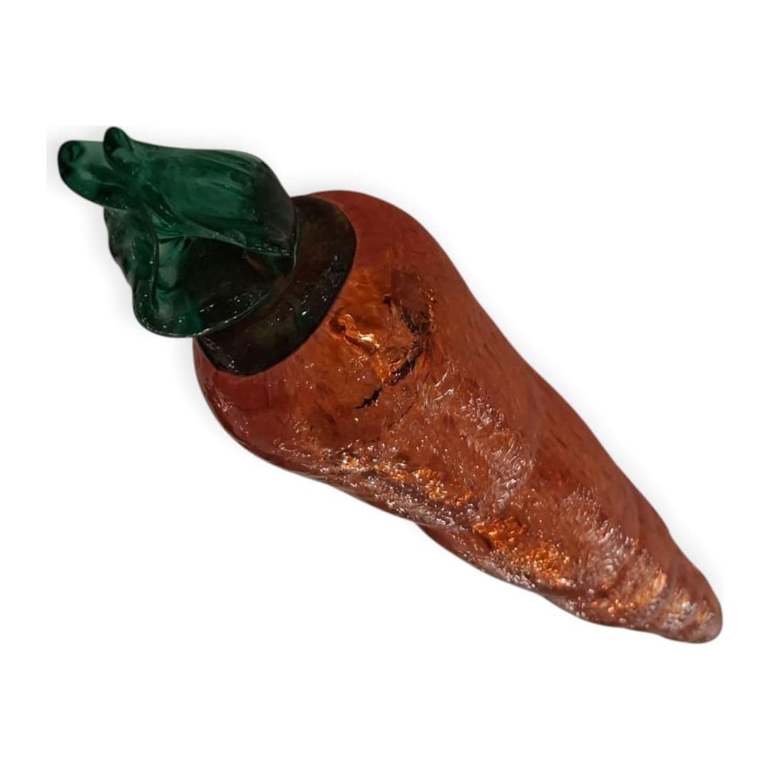 Scultura Carota Vetro Murano 24 cm, vista 3