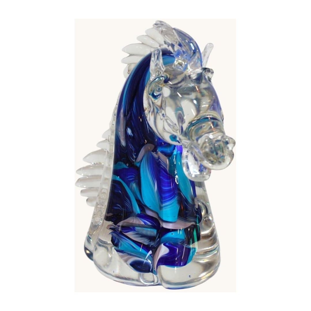 Scultura Cavallo in Vetro di Murano Originale 25x20x12 cm, vista 2