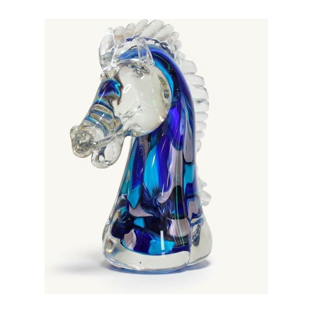 Scultura Cavallo in Vetro di Murano Originale 25x20x12 cm, vista 4