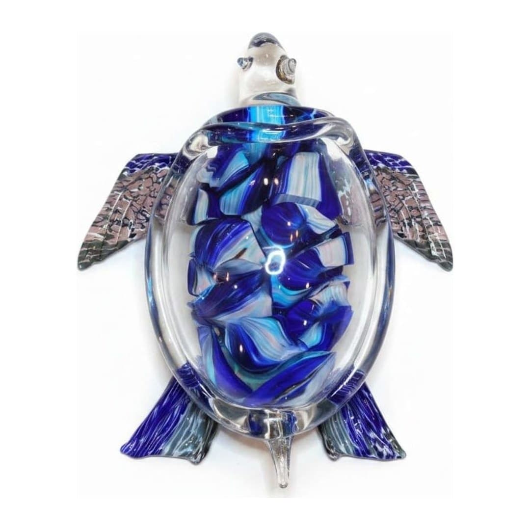 Scultura Tartaruga in Vetro di Murano Originale 30x27x12 cm