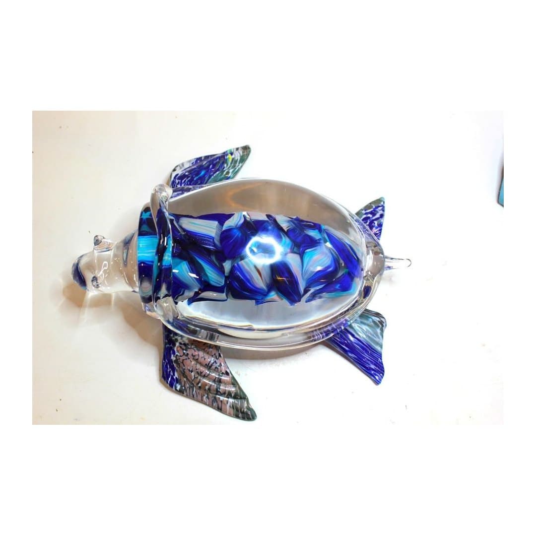 Scultura Tartaruga in Vetro di Murano Originale 30x27x12 cm, vista 2