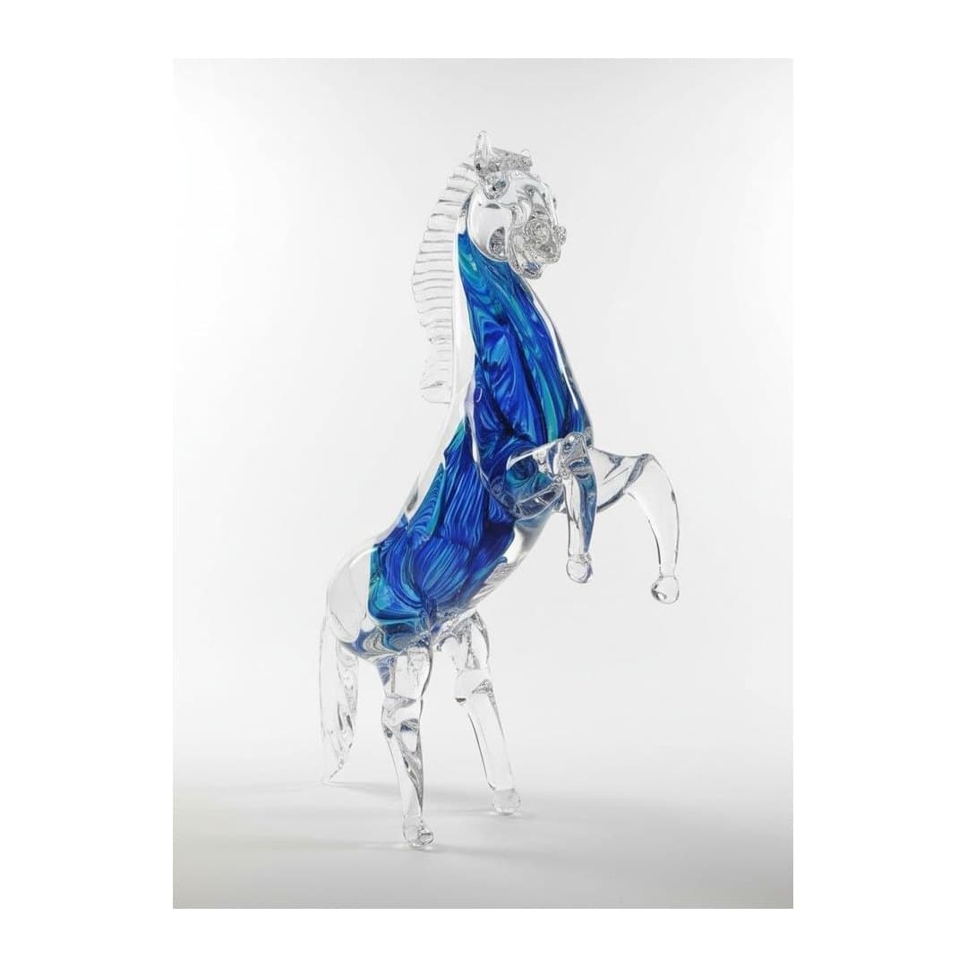Cavallo Rampante Vetro di Murano 41 cm, vista 4
