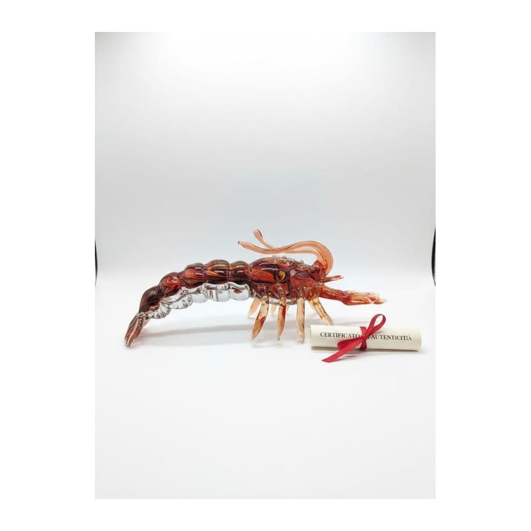 Scultura Aragosta in Vetro di Murano Originale 46x20x16 cm, vista 4