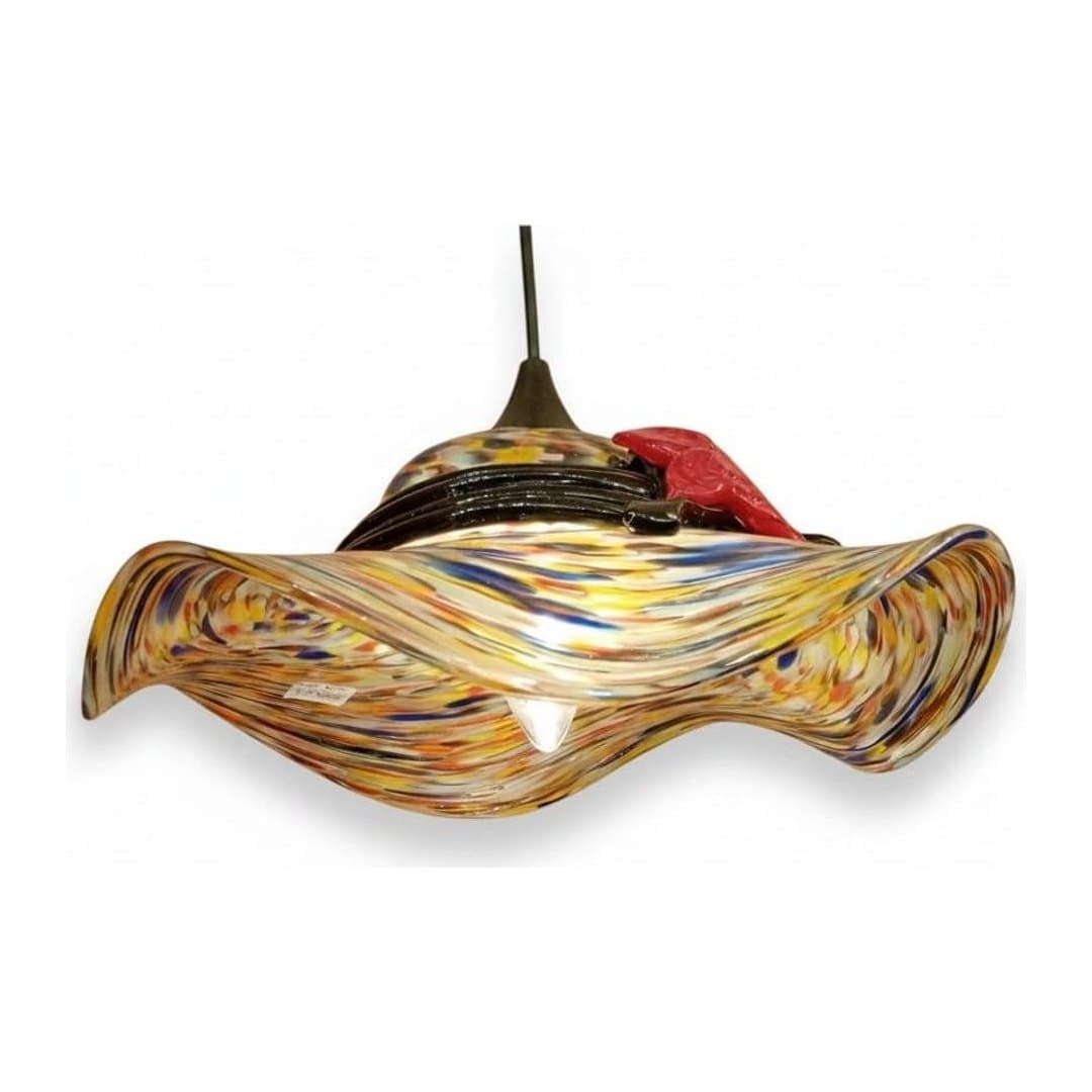 Lampada a Sospensione Chapeau in Vetro di Murano, vista 4