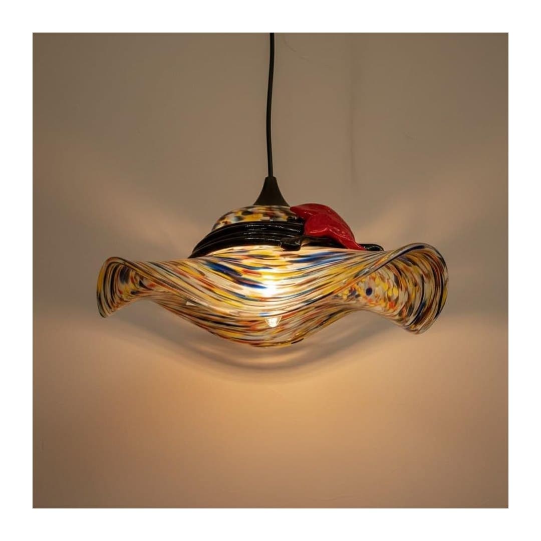 Lampada a Sospensione Chapeau in Vetro di Murano, vista 6