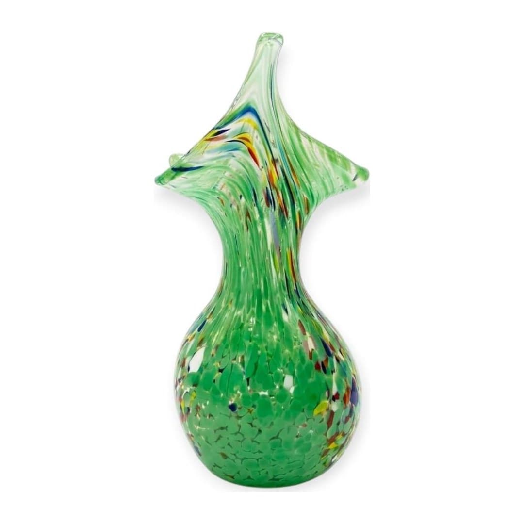 Tris Vasi Vetro di Murano Originale Colleoni Fatto a Mano, vista 5