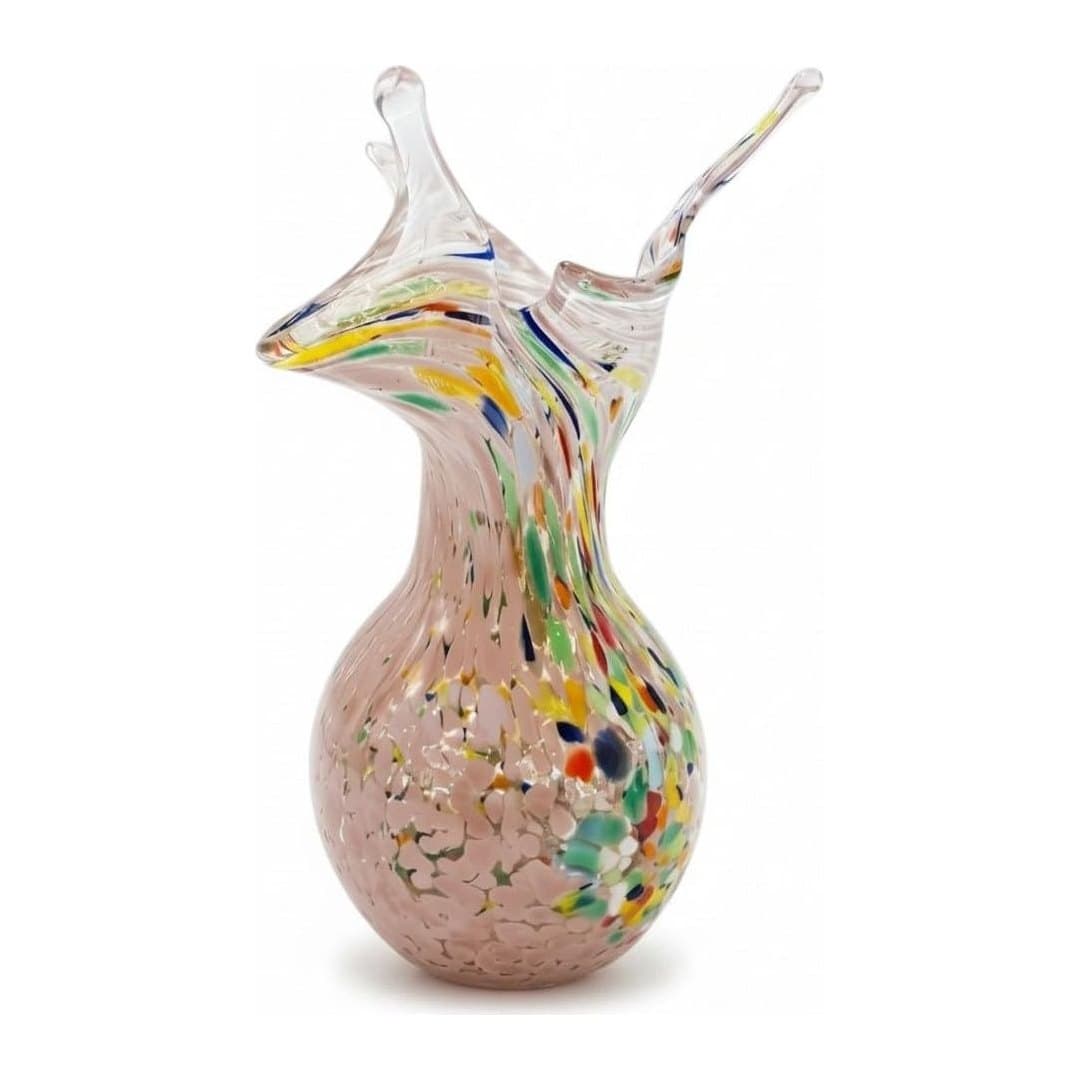 Vaso Artigianale Rosa in Vetro di Murano 13 cm, vista 4