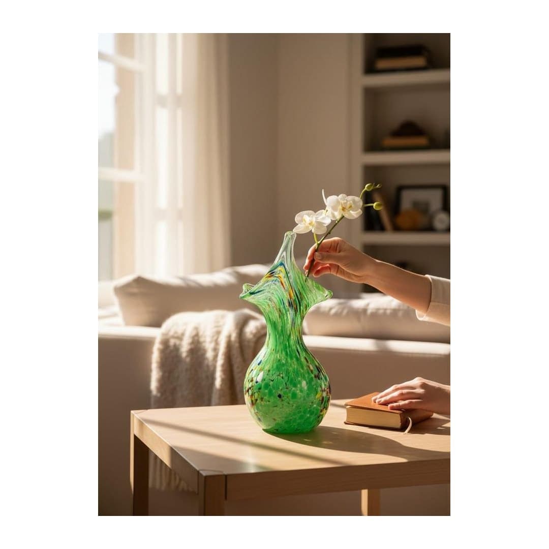 Vaso Murano Originale Fatto a Mano H 13 cm, vista 5