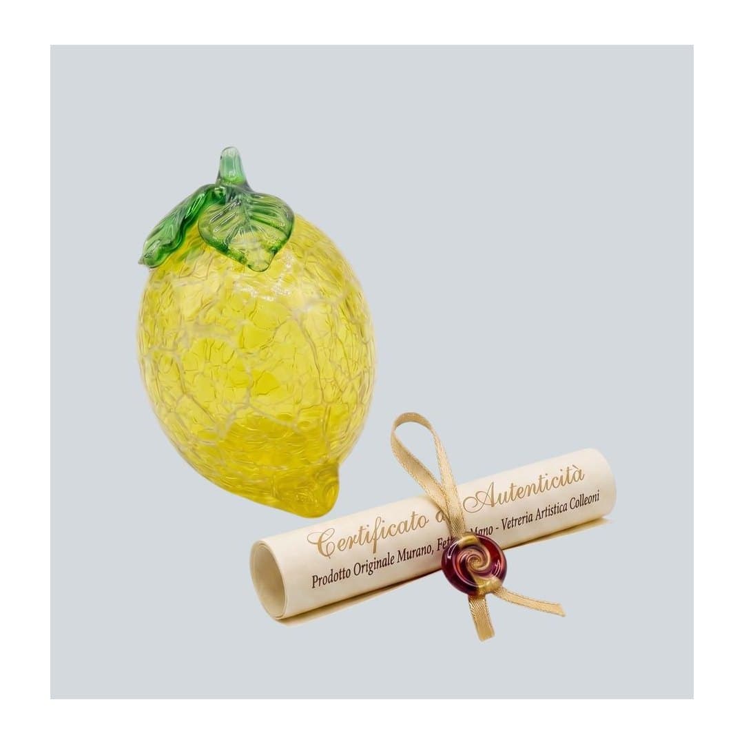 Limone Zest d'Oro in Vetro di Murano 12-13 cm, vista 5