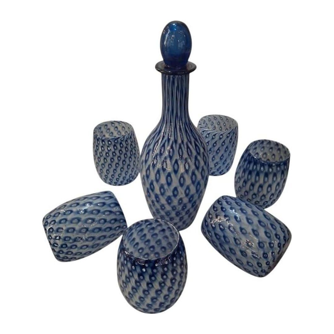 Set Caraffa 800ml e Bicchieri Acqua Vetro di Murano, vista 2