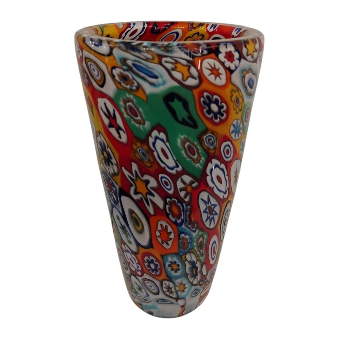 Vaso Aziza Millefiori in Vetro di Murano 32 cm