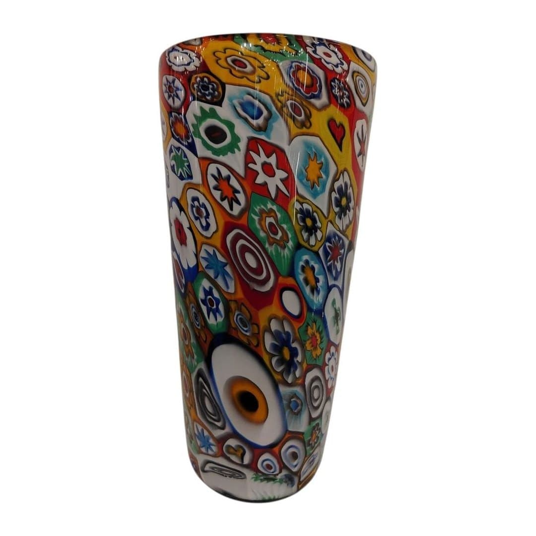 Vaso Aziza Millefiori in Vetro di Murano 32 cm, vista 3