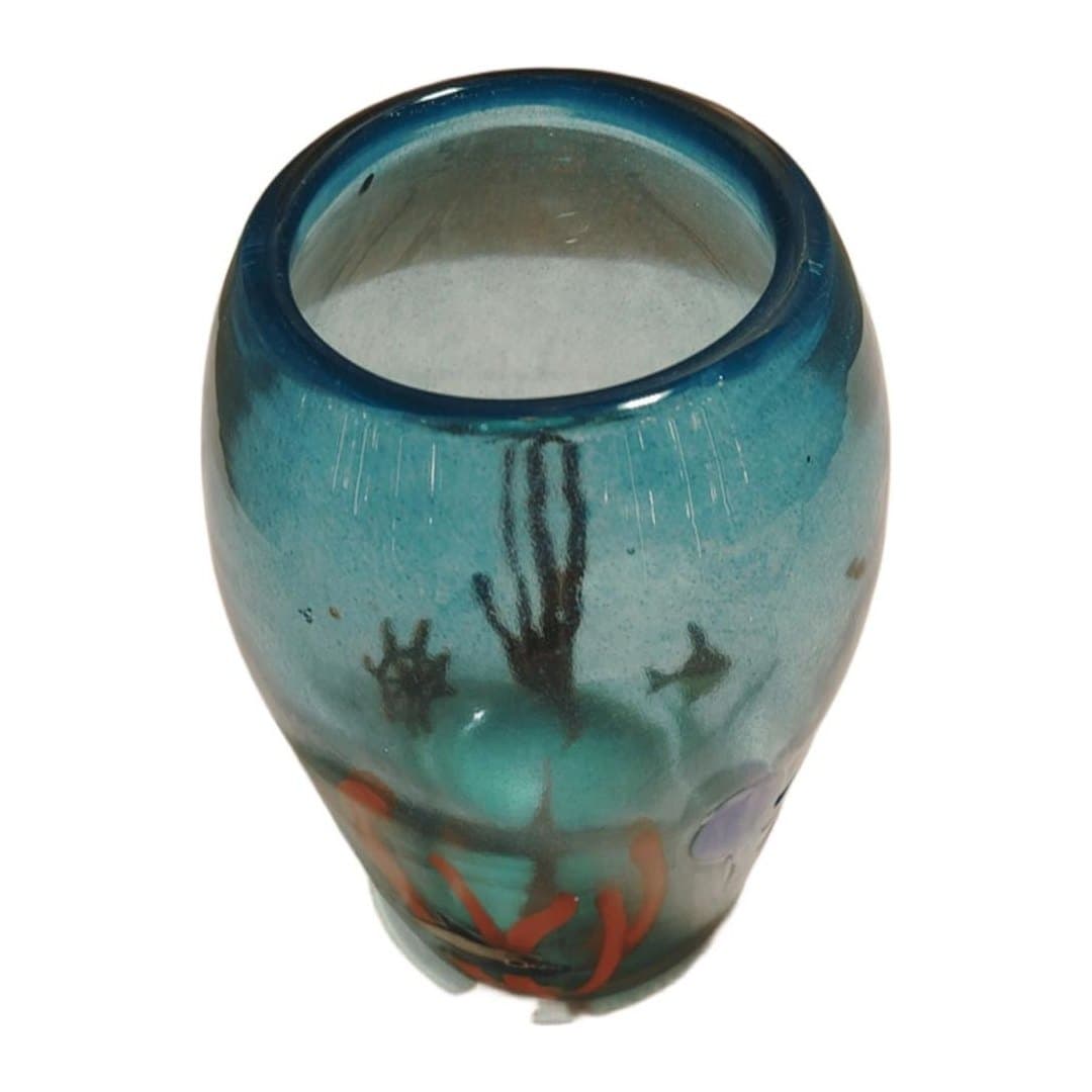 Vaso Murano Acquario H21 con Pesciolini Marini, vista 2