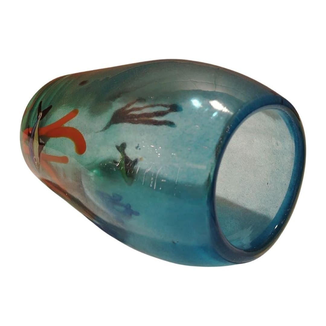 Vaso Murano Acquario H21 con Pesciolini Marini, vista 4