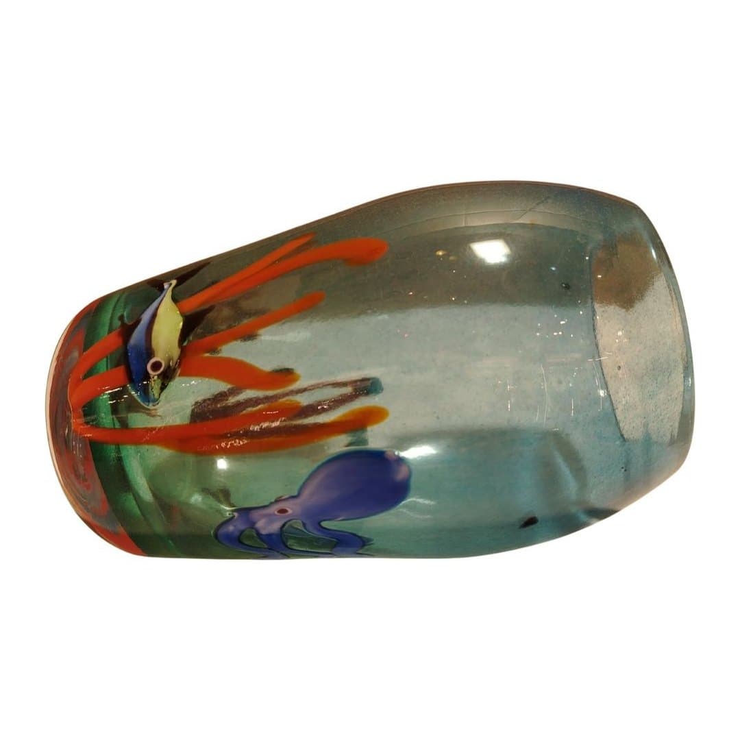 Vaso Murano Acquario H21 con Pesciolini Marini, vista 5