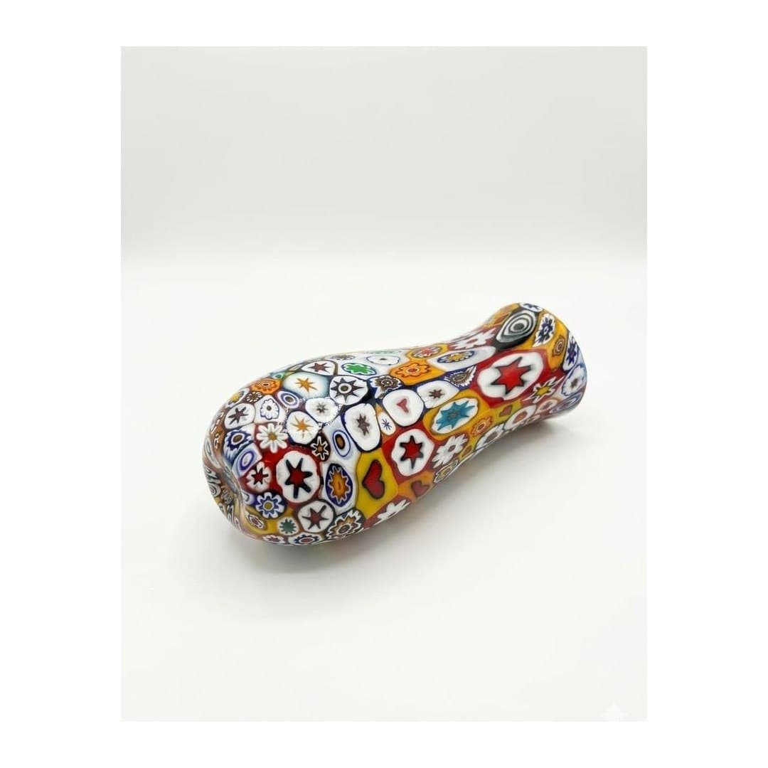Vaso Millefiori H40 Vetro di Murano Originale Murrine Colorate, vista 3